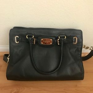 Black leather Hamilton purse